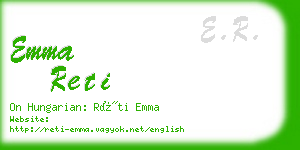 emma reti business card